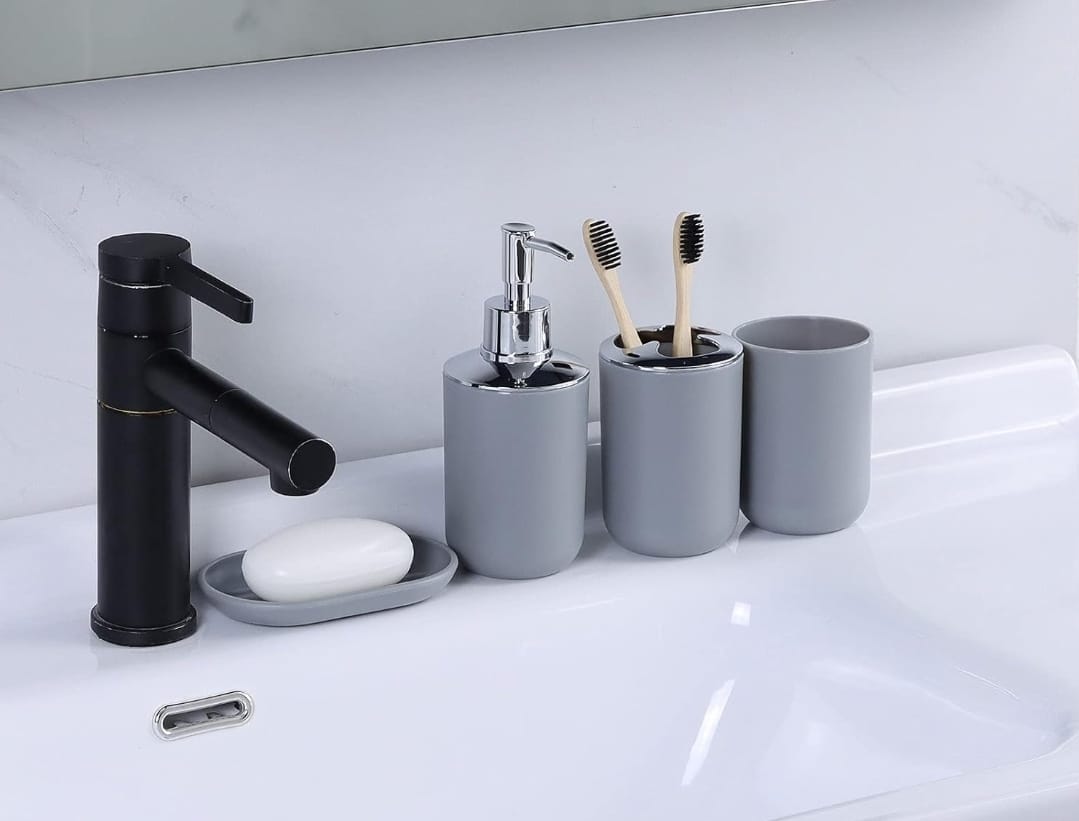 Miniatura 2 de Juego De Accesorios De Baño, Plastico, 6